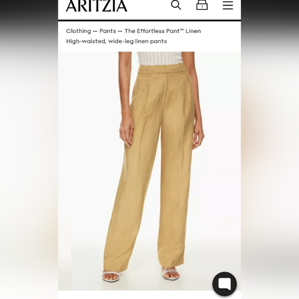 Aritzia Effortless Linen sz 14 Rare: Warm Sienna Red